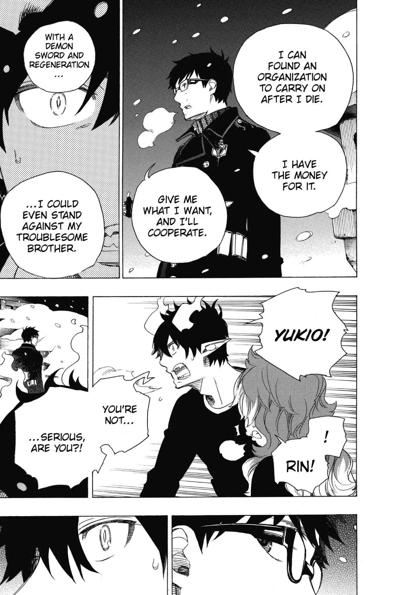 Ao no Exorcist Chapter 77 page 19 - Chapter 77: It's All Right If I Don't Go Back