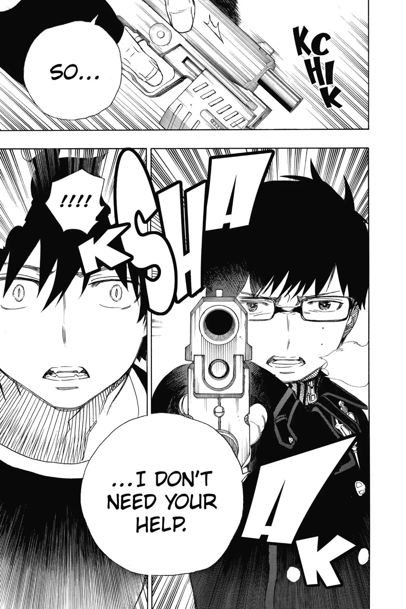 Ao no Exorcist Chapter 77 page 21 - Chapter 77: It's All Right If I Don't Go Back