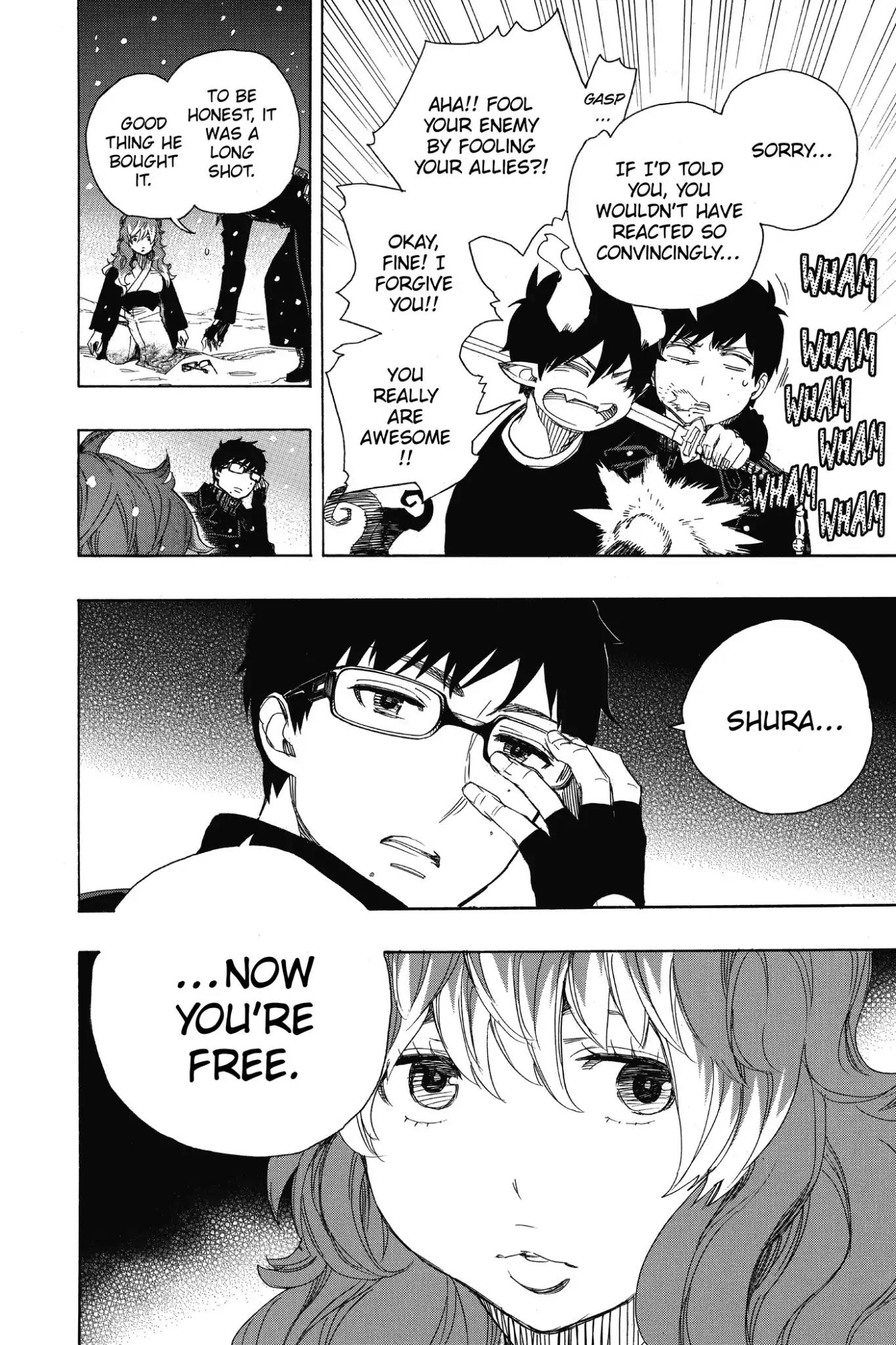Ao no Exorcist Chapter 77 page 32 - Chapter 77: It's All Right If I Don't Go Back