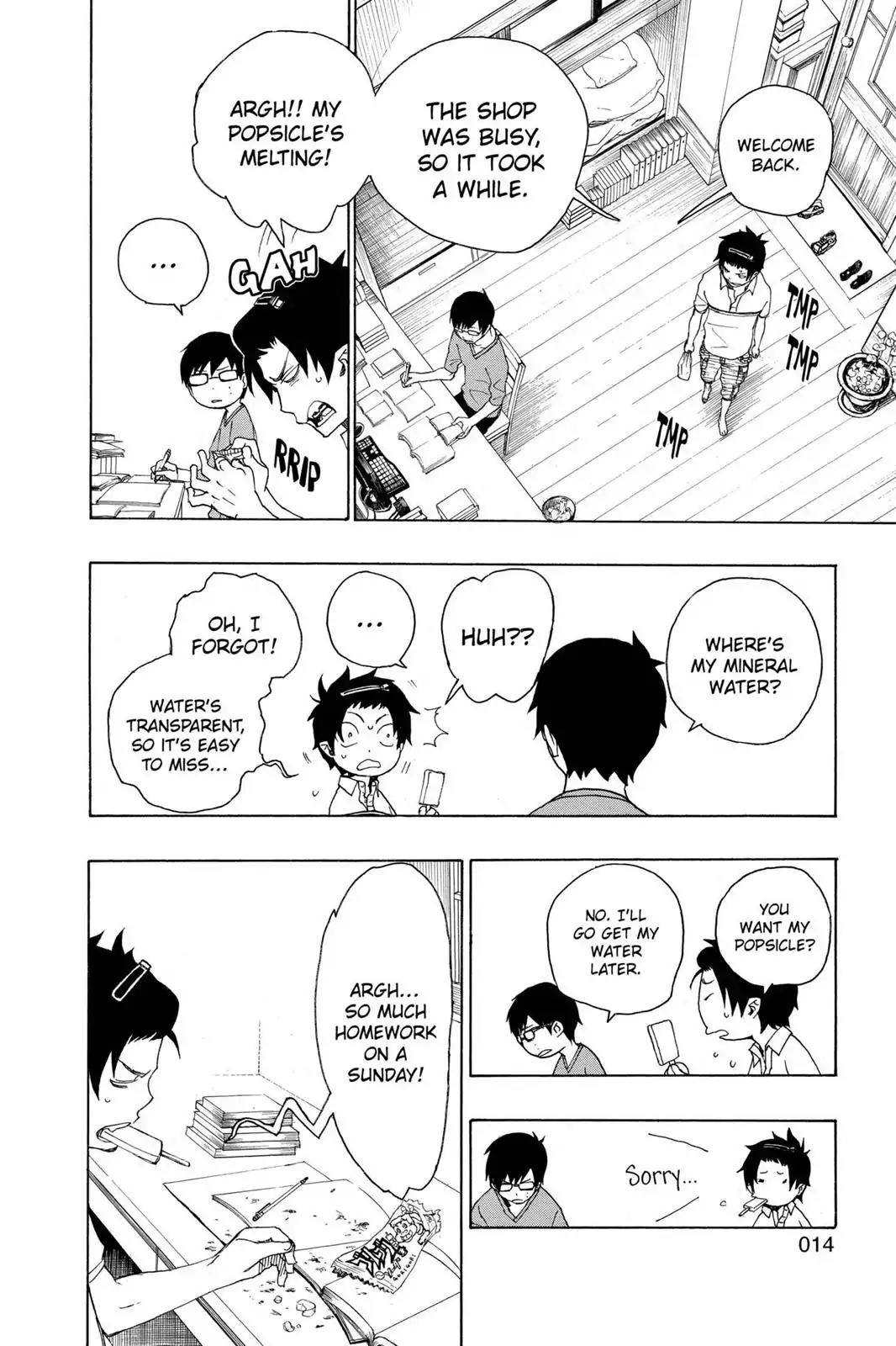 Ao no Exorcist Chapter 8 page 14 - Chapter 8: Black Cat