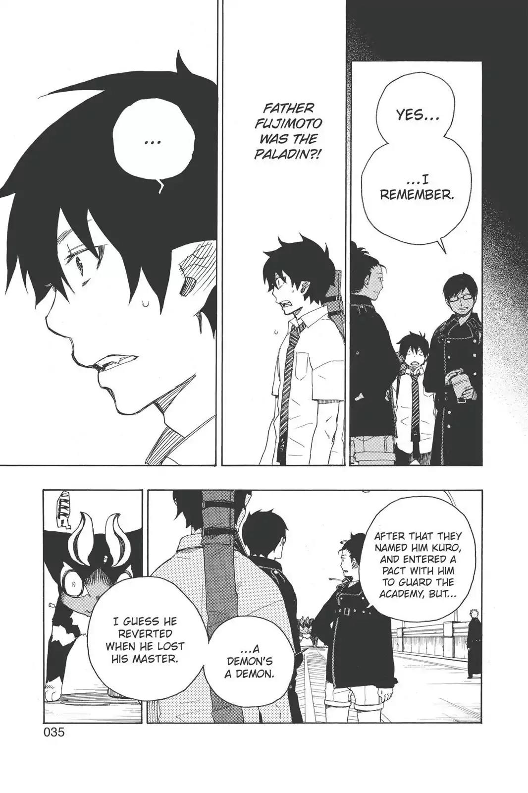 Ao no Exorcist Chapter 8 page 35 - Chapter 8: Black Cat