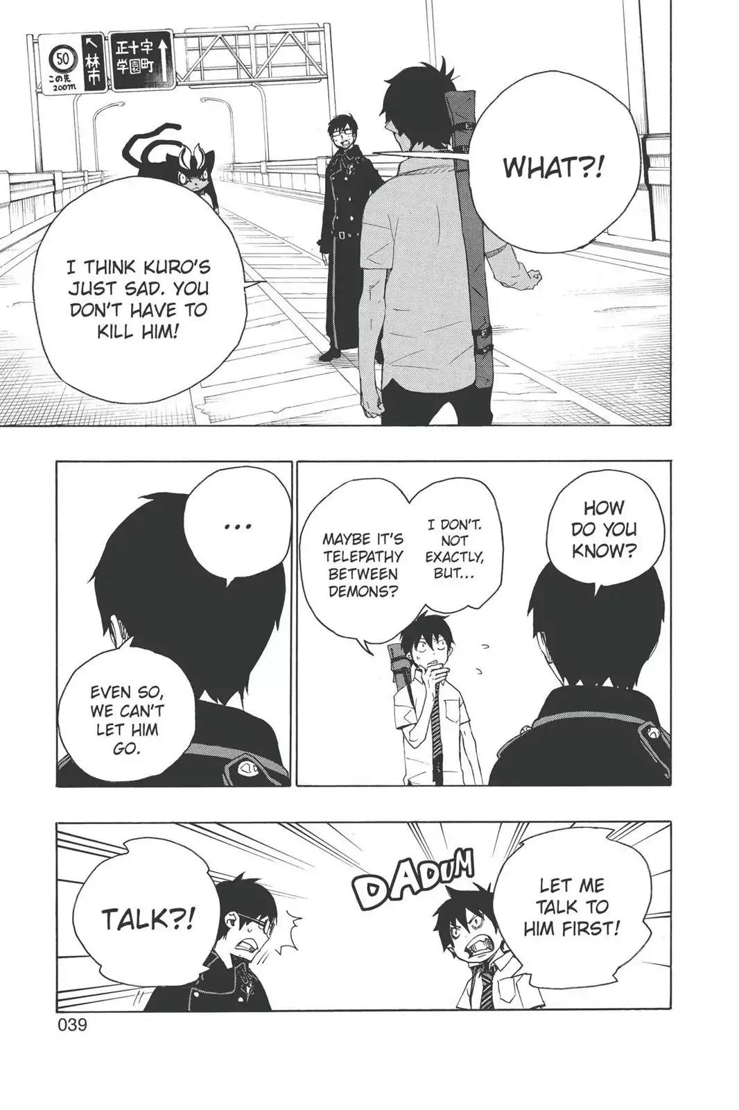Ao no Exorcist Chapter 8 page 39 - Chapter 8: Black Cat