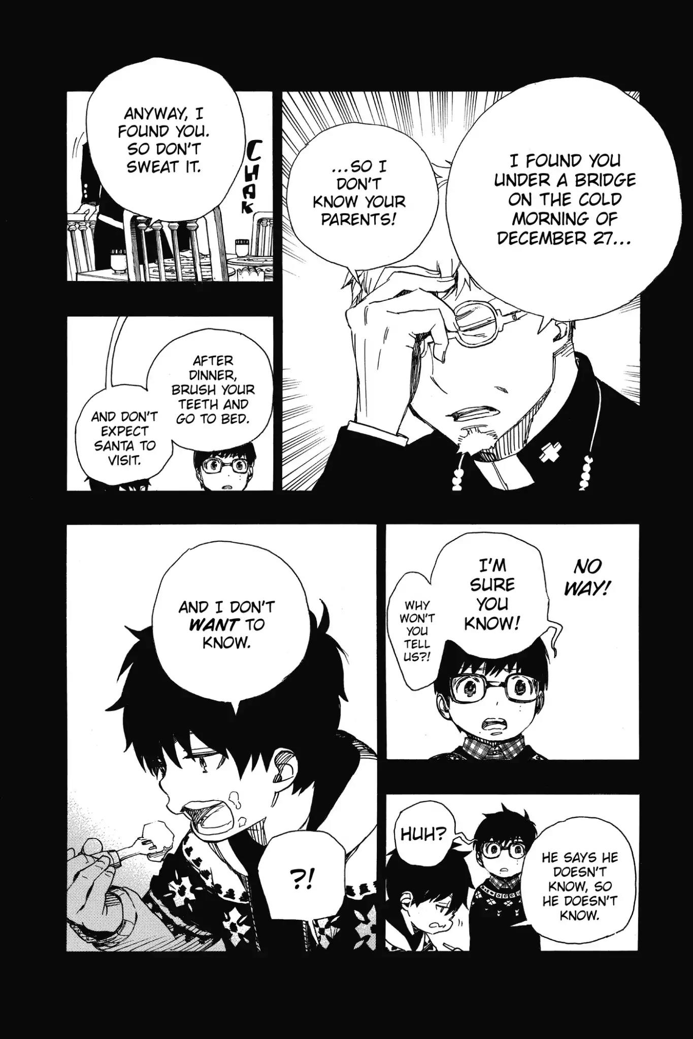 Ao no Exorcist Chapter 88 page 34 - Chapter 88: Happy (Merry Xmas) Birthday Eve!