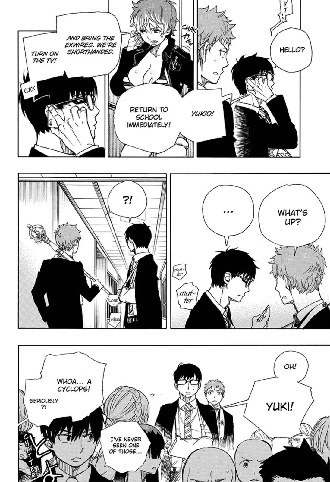 Ao no Exorcist Chapter 91 page 34 - Chapter 91: Congratulations - Late Night