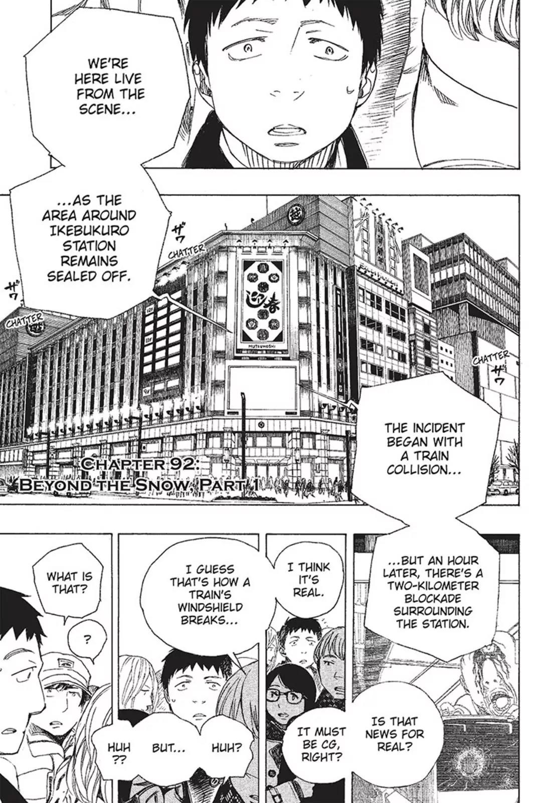 Ao no Exorcist Chapter 92 page 1 - Chapter 92: Beyond The Snow (1)