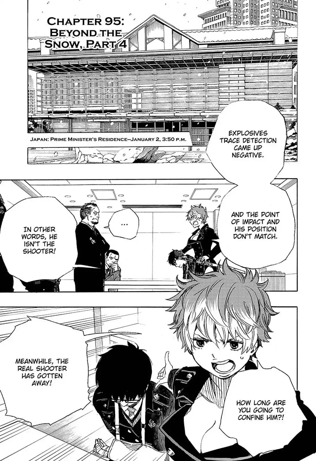 Ao no Exorcist Chapter 95 page 1 - Chapter 95: Beyond The Snow (4)