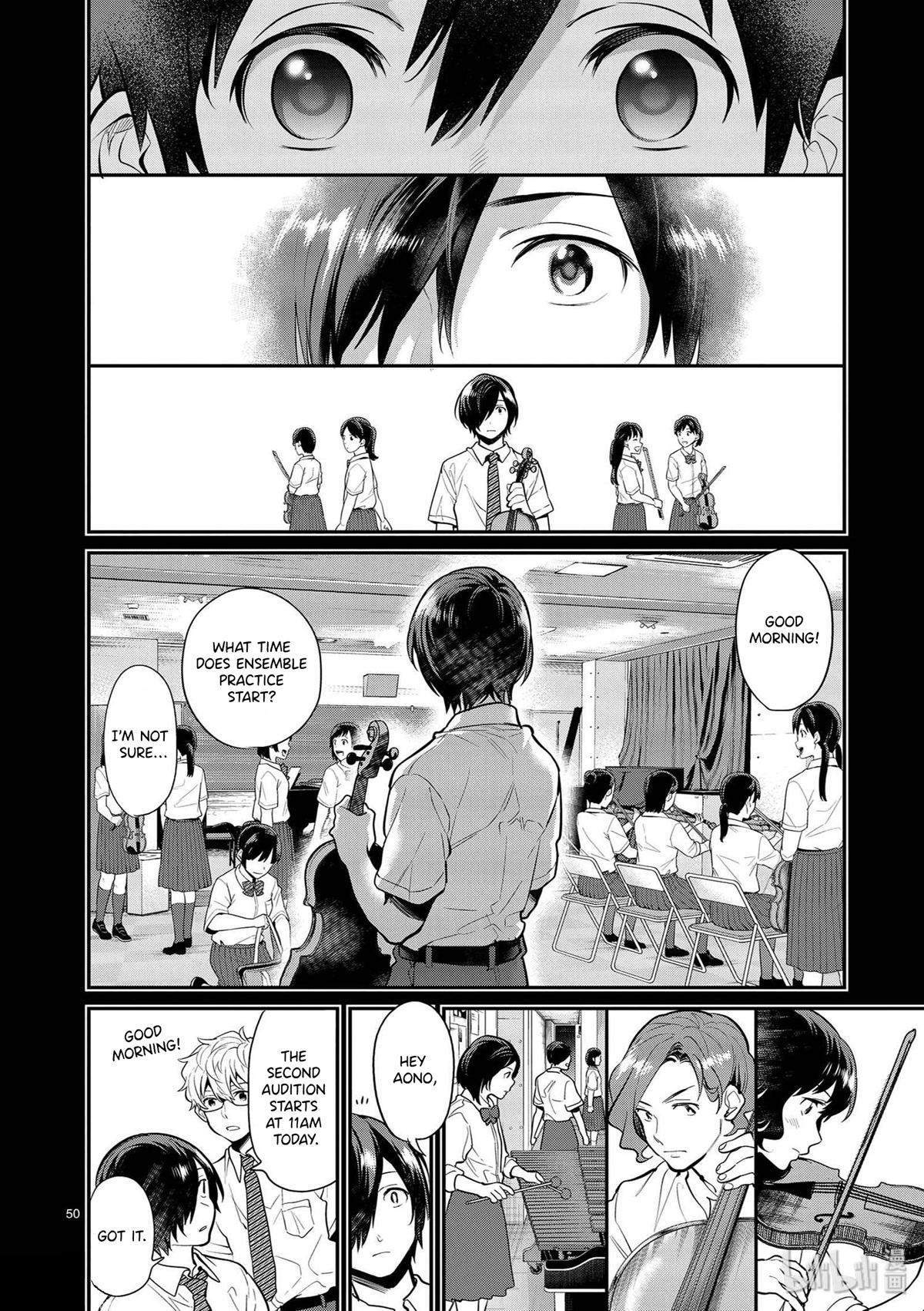 Ao no Orchestra Chapter 40 page 50 - Chapter 40: From the New World