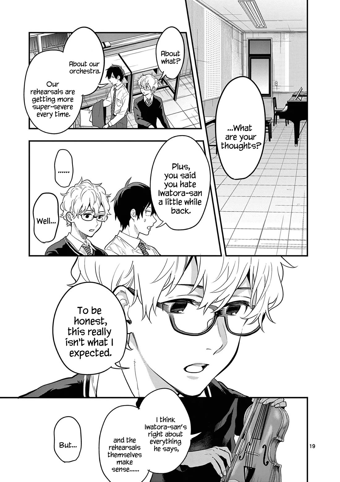 Ao no Orchestra Chapter 67 page 19 - Chapter 67: Not Fun