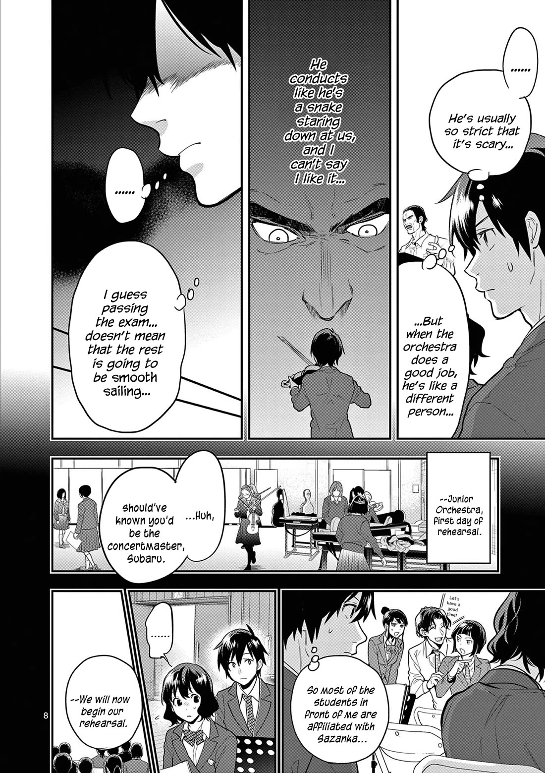 Ao no Orchestra Chapter 67 page 8 - Chapter 67: Not Fun