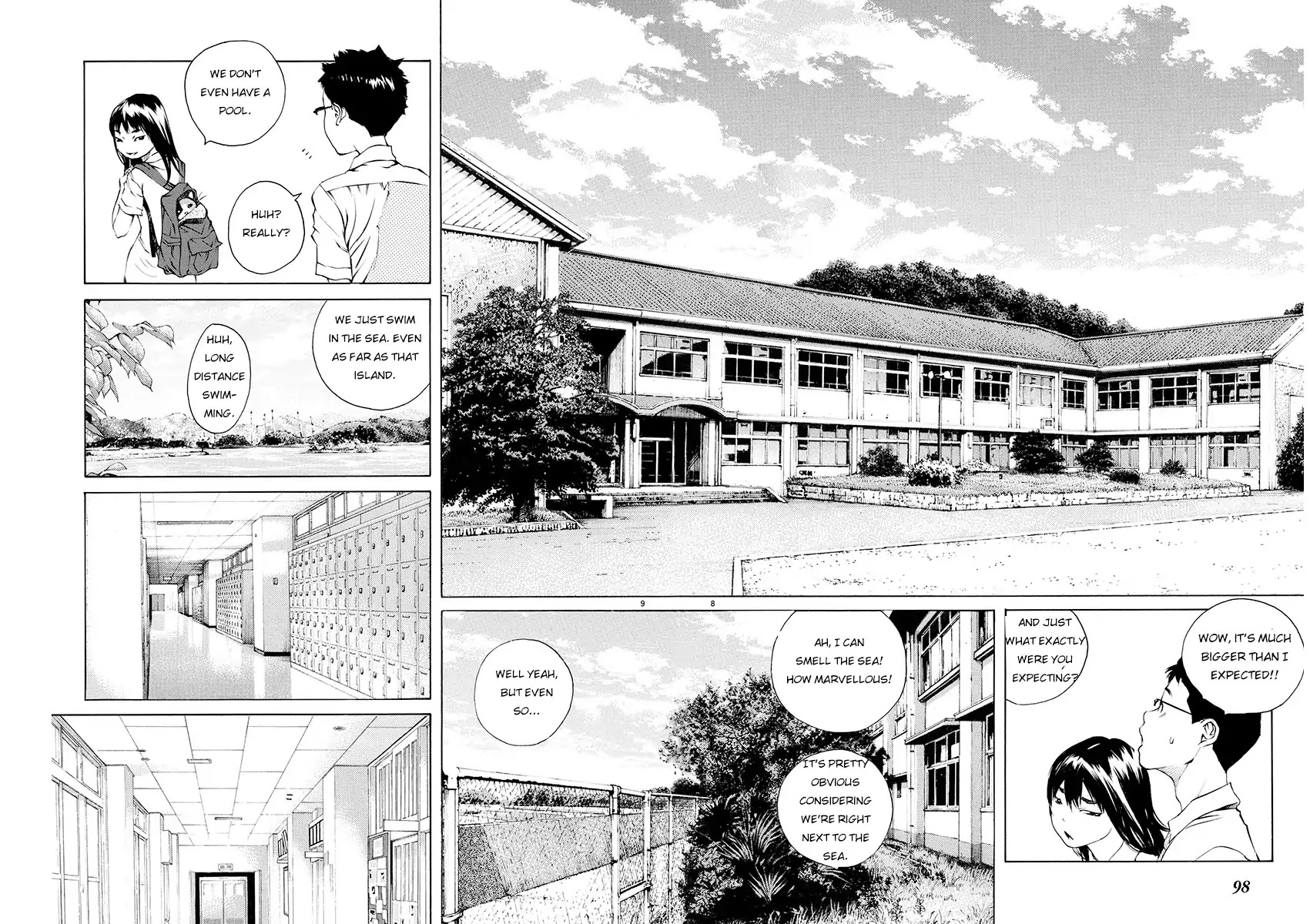 Ao no Shima to Neko Ippiki Chapter 5 page 8 - Chapter 5: The School Building