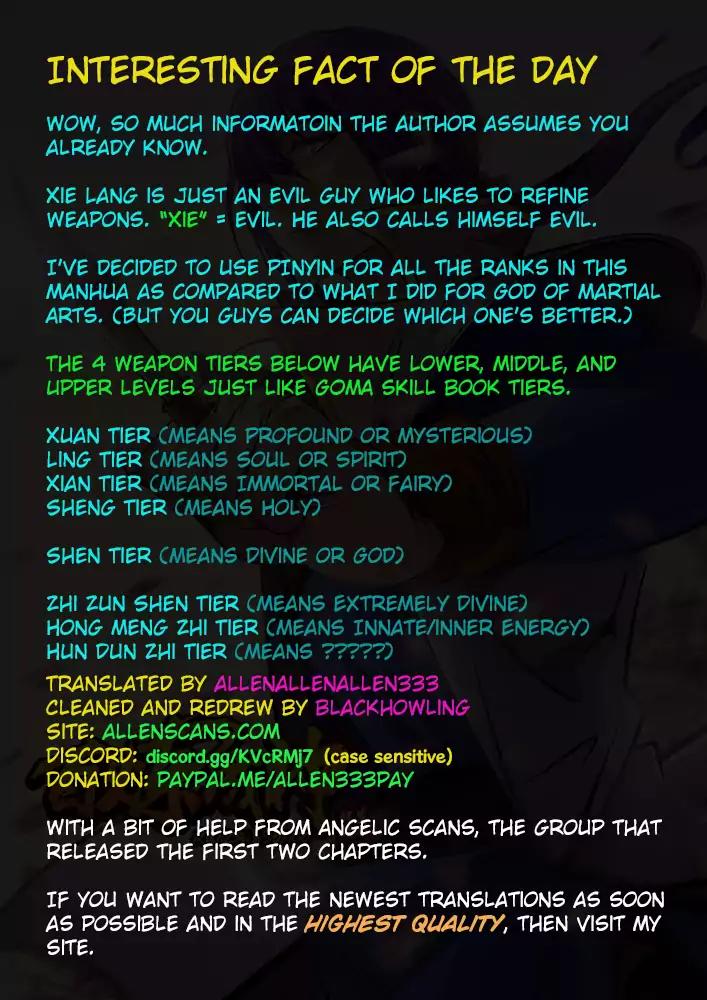 Apotheosis Chapter 3 page 17 - Chapter 3: Xuan Tier Weapon Body