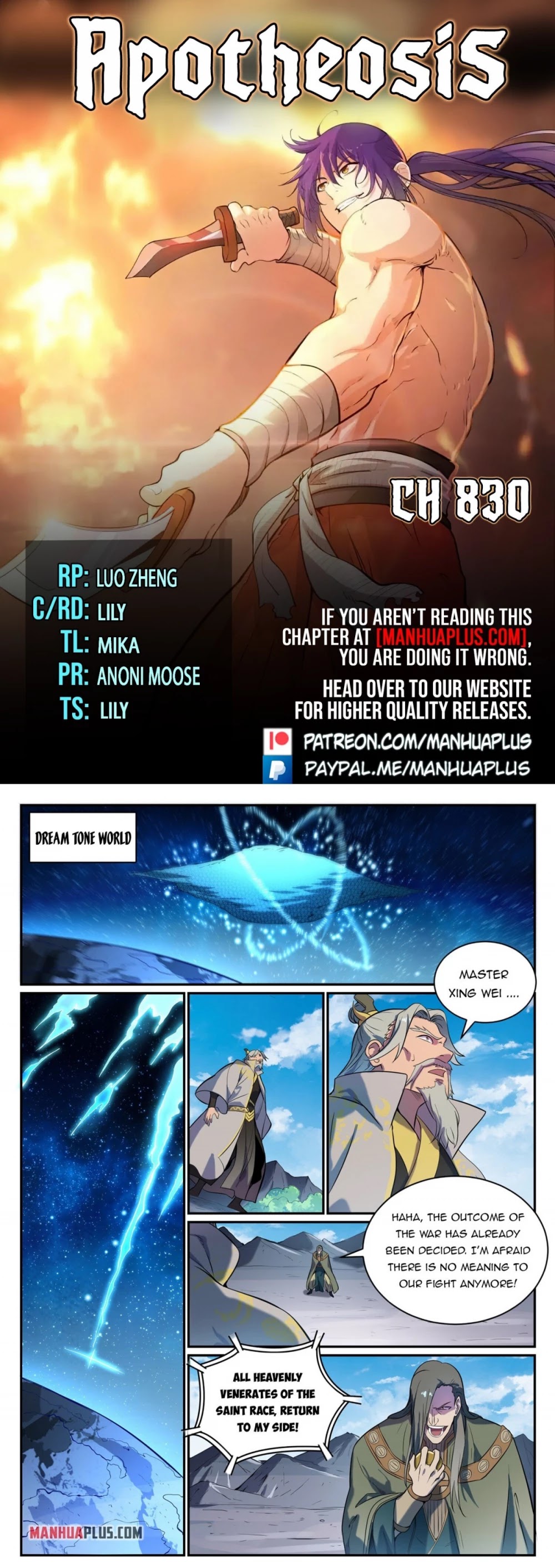 Apotheosis Chapter 822 page 1 - Chapter 822