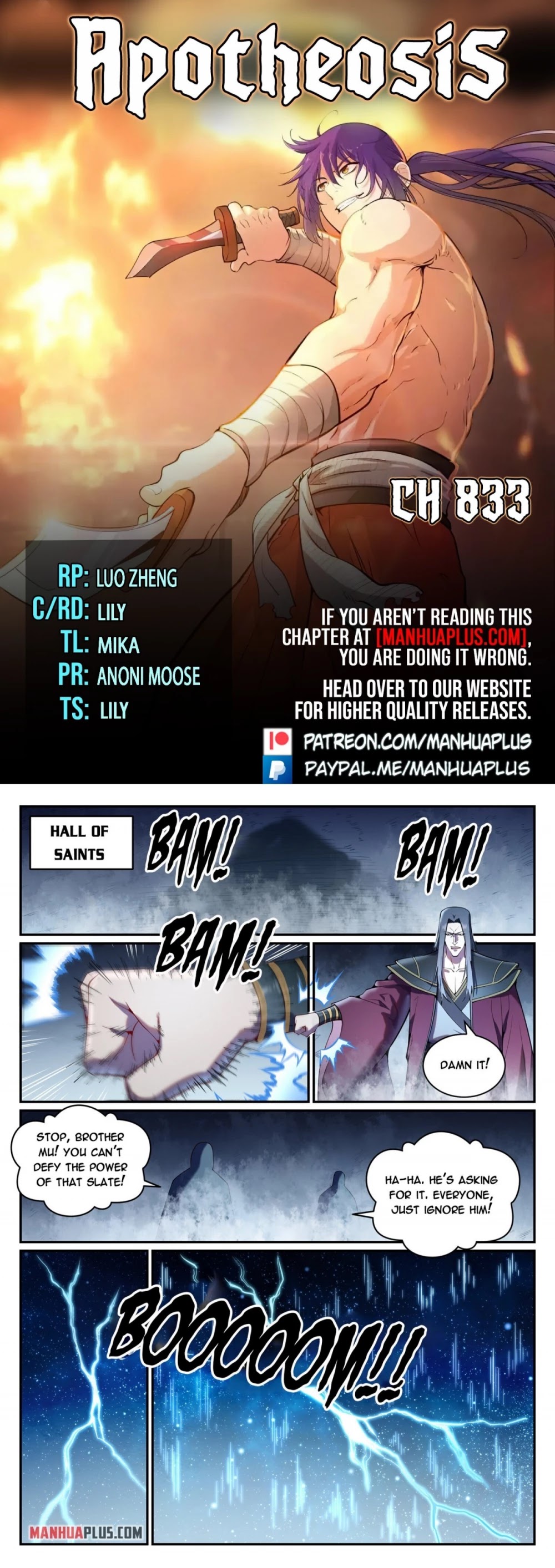 Apotheosis Chapter 825 page 1 - Chapter 825