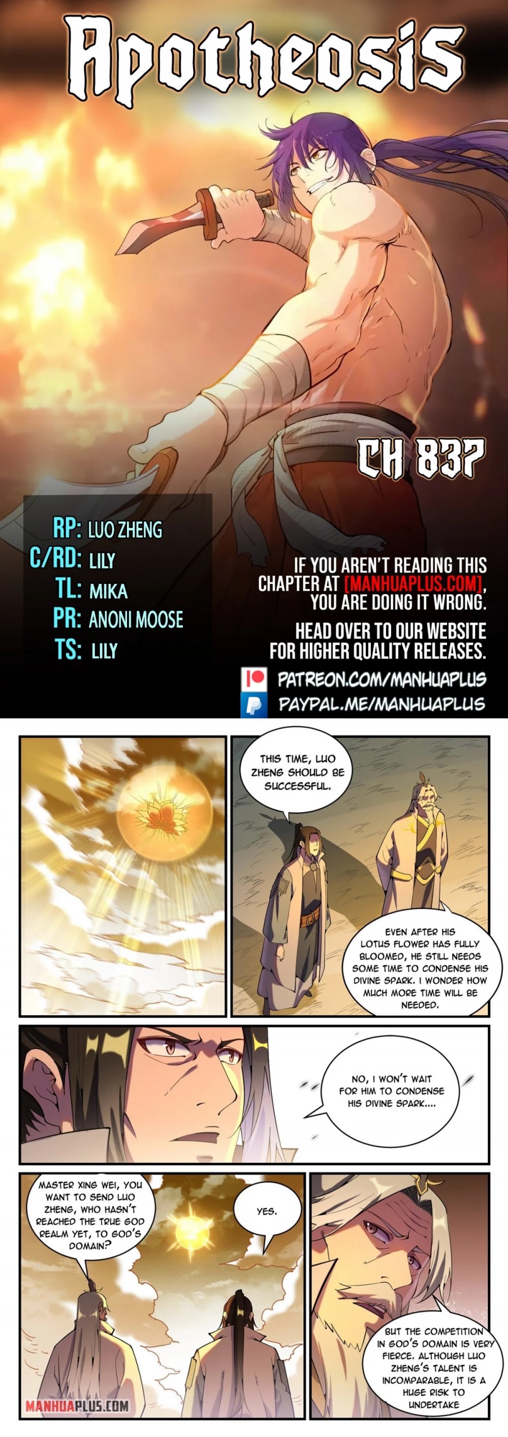 Apotheosis Chapter 829 page 1 - Chapter 829