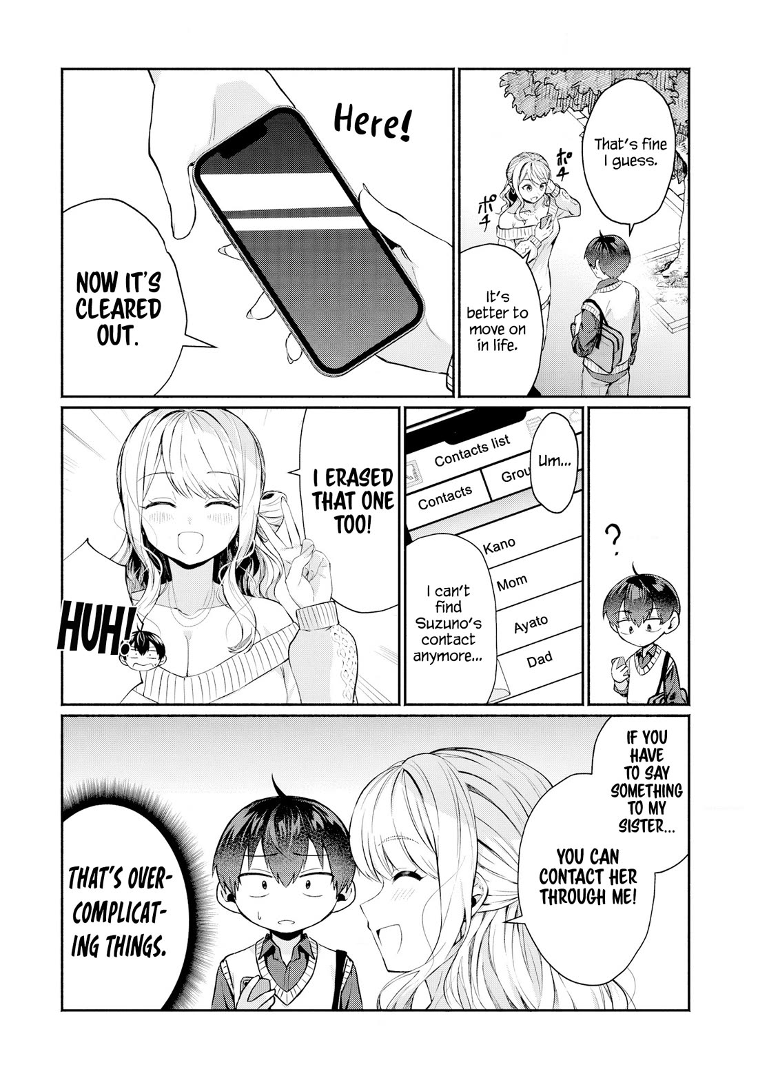 Apparently, My Childhood Friend’s Older Sister, Who is Called a Gal Nowadays, is a Yandere Who Pathologically Loves Me Chapter 2 page 5 - Chapter 2: I also erased that girl's contact info