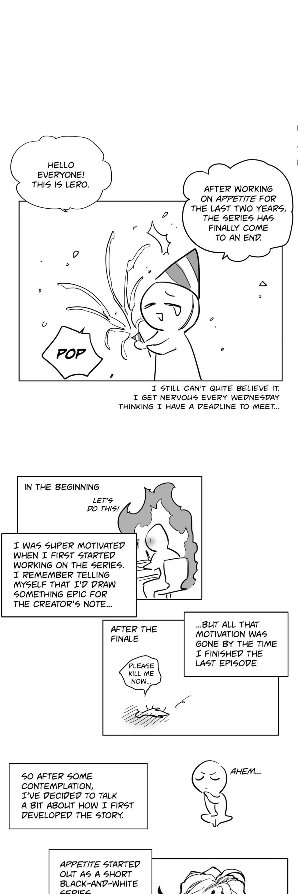 Appetite Chapter 99.5 page 1 - Chapter 99.5: Epilogue: Creator's Note