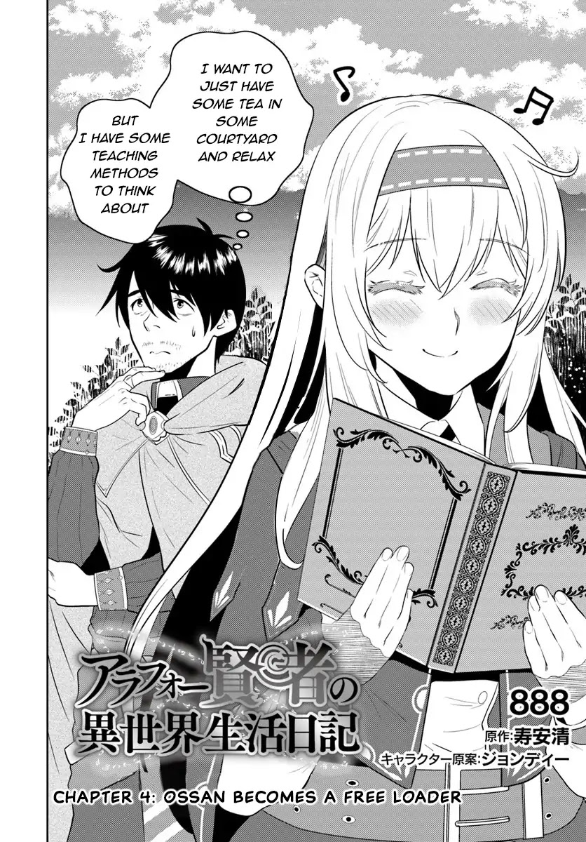 Arafoo Kenja no Isekai Seikatsu Nikki Chapter 4 page 3 - Chapter 4: Ossan Becomes A Free Loader