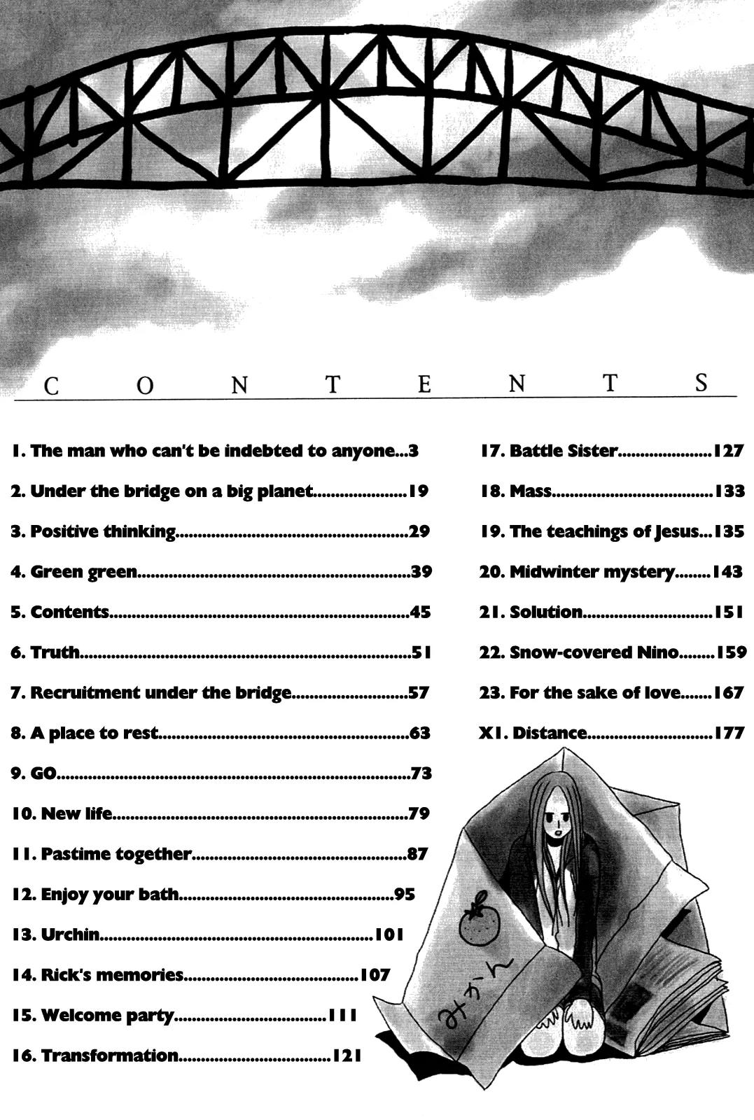 Arakawa Under the Bridge Chapter 1 page 2 - Chapter 1: The Man Who Can't Be Indebted To Anyone