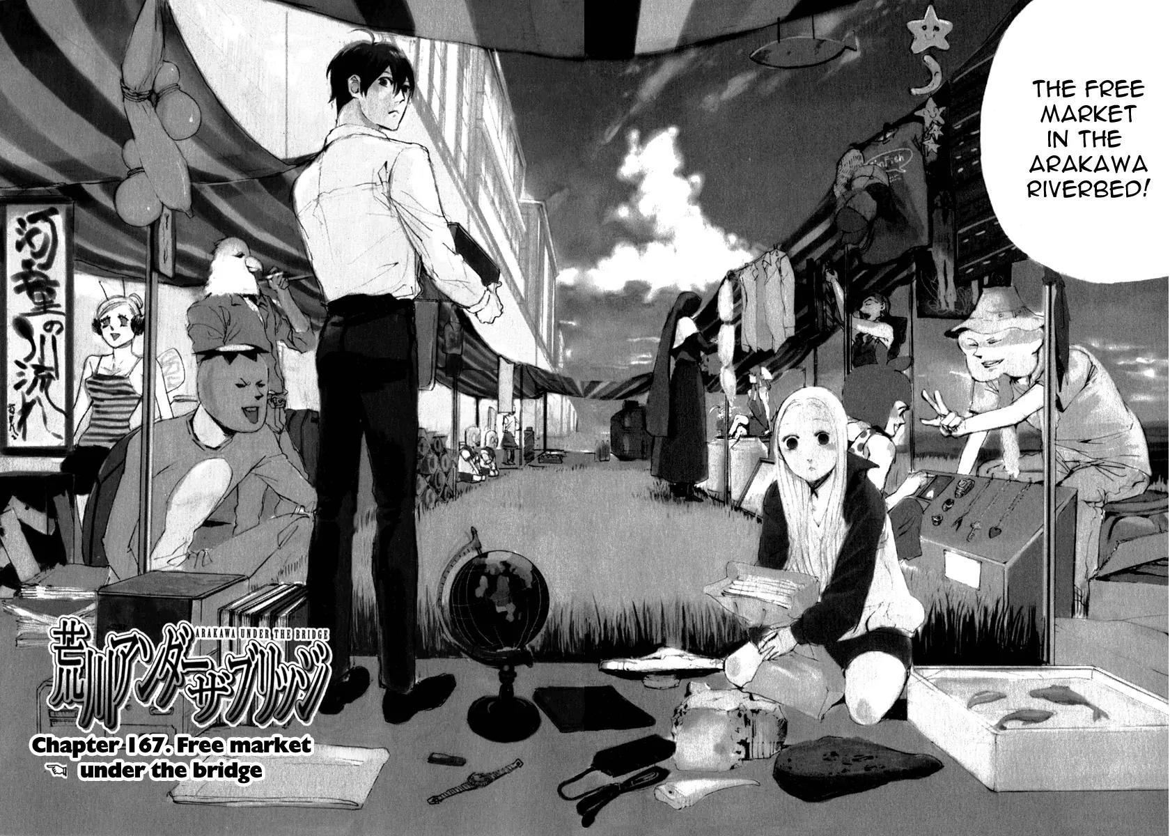 Arakawa Under the Bridge Chapter 167 page 8 - Chapter 167: Free Market Under the Bridge