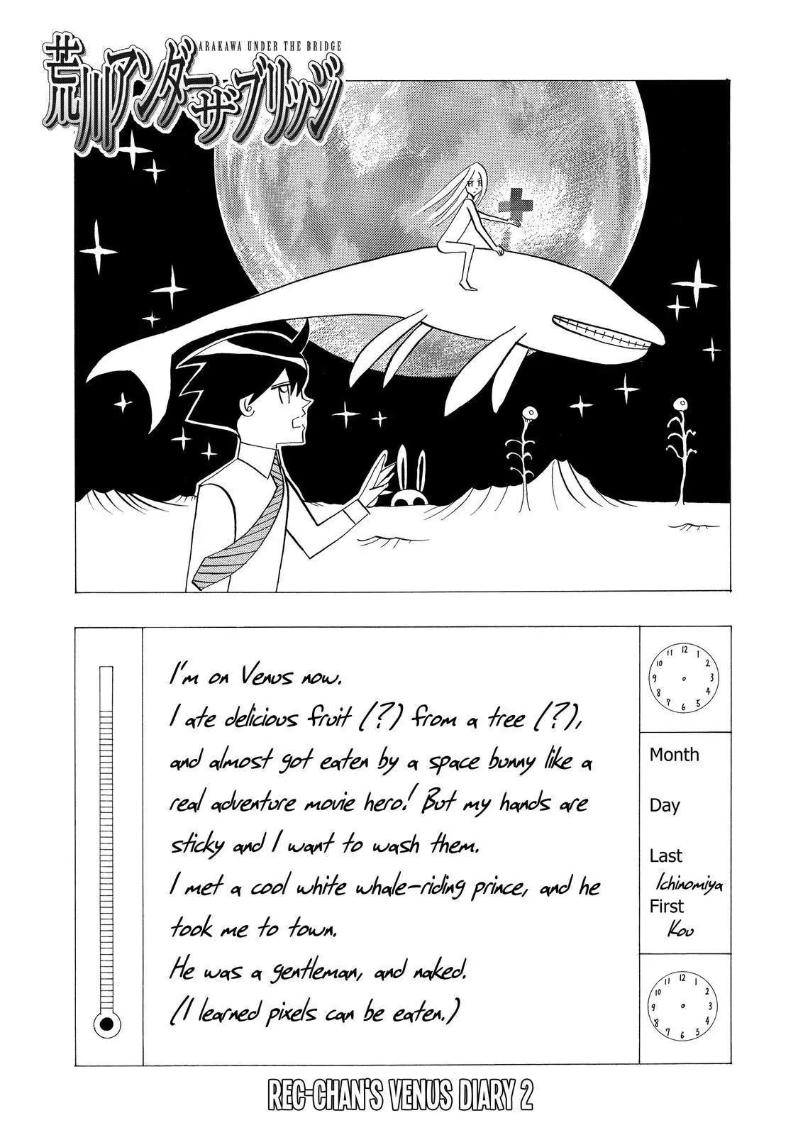 Arakawa Under the Bridge Chapter 287.5 page 2 - Chapter 287.5: Rec-chan's Venus Diary 2