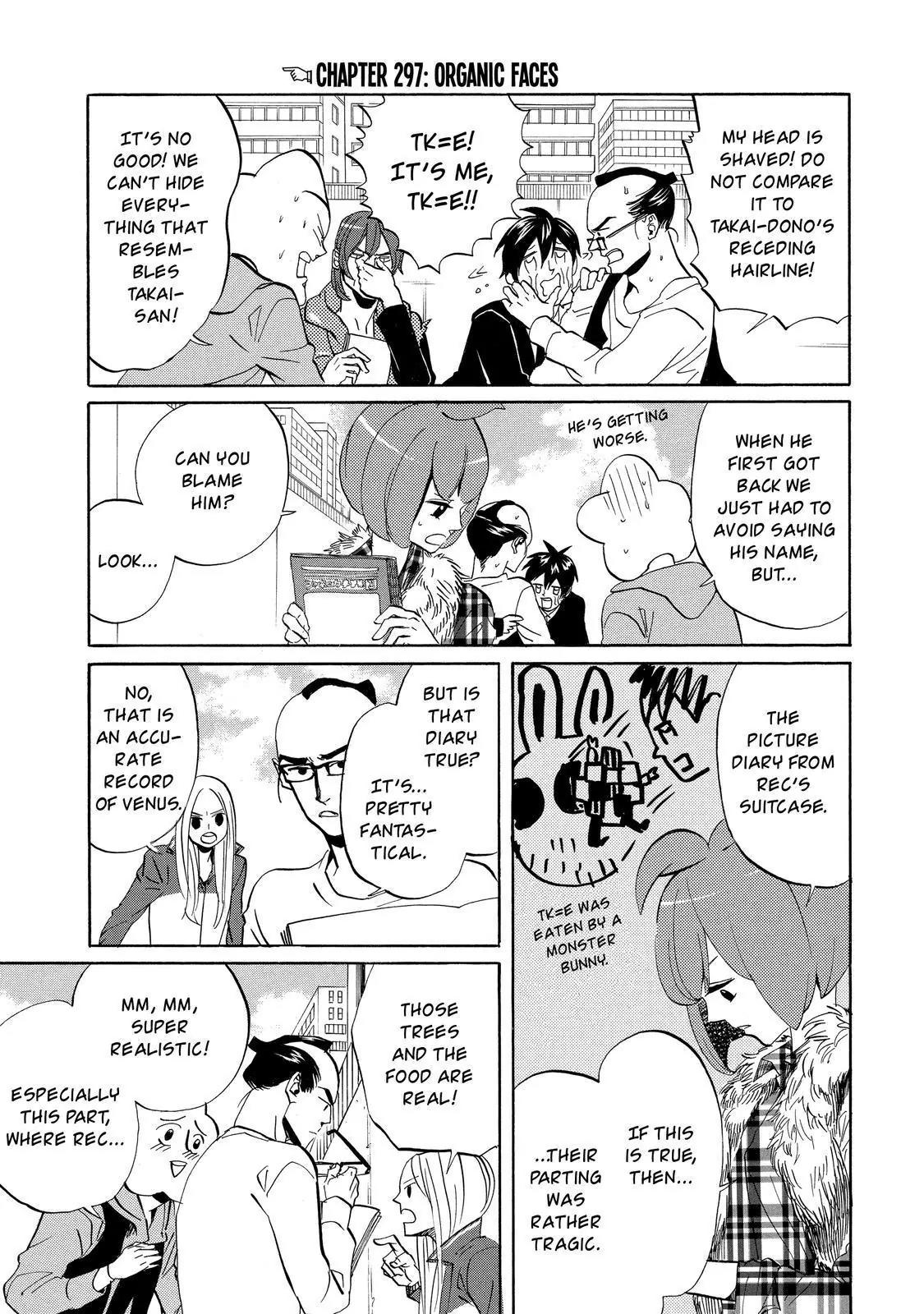 Arakawa Under the Bridge Chapter 297 page 4 - Chapter 297: Organic Faces