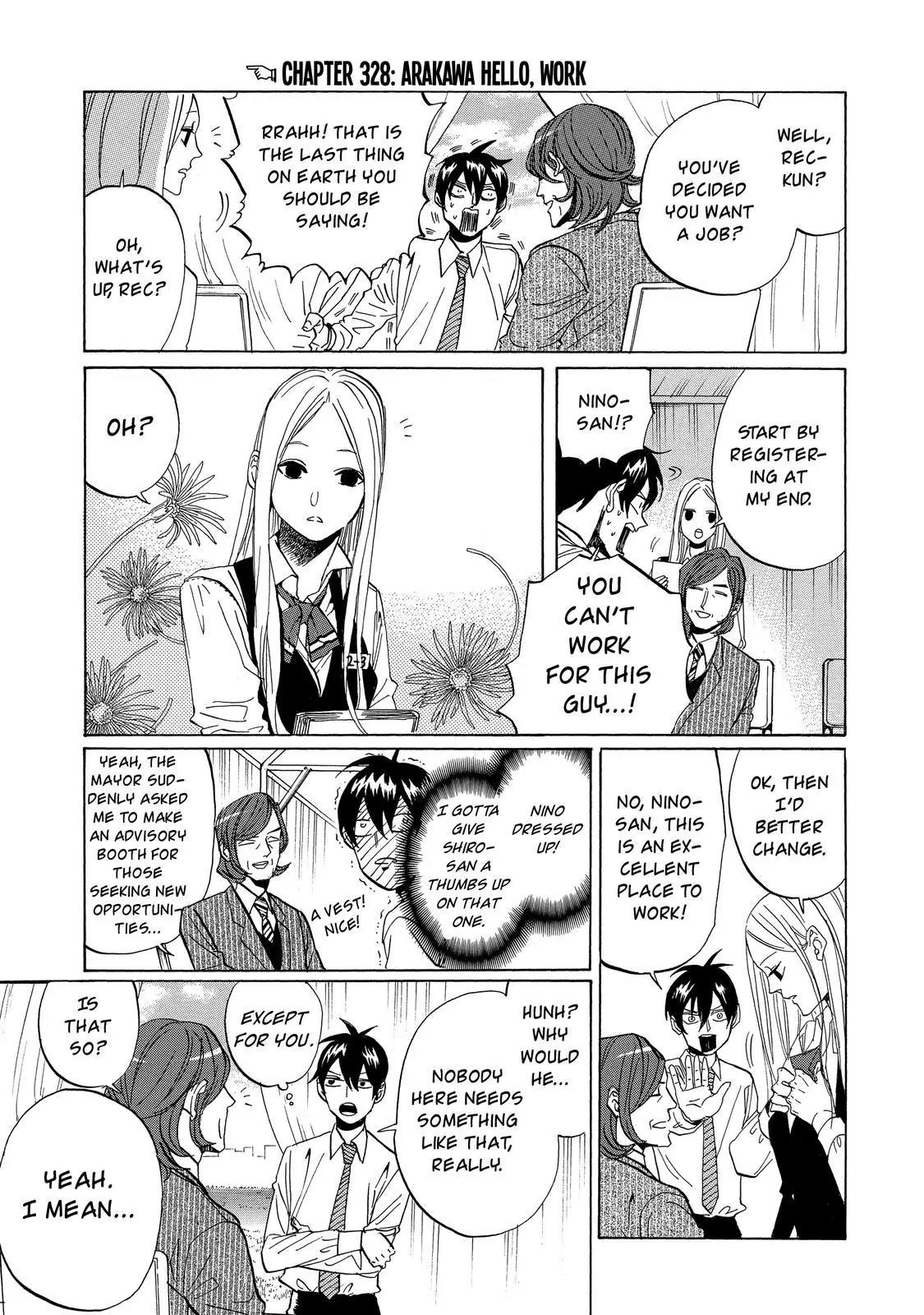 Arakawa Under the Bridge Chapter 328 page 4 - Chapter 328: Arakawa Hello, Work