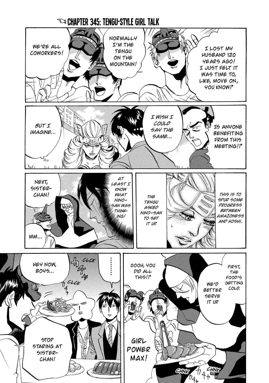 Arakawa Under the Bridge Chapter 345 page 2 - Chapter 345: Tengu-Style Girl talk
