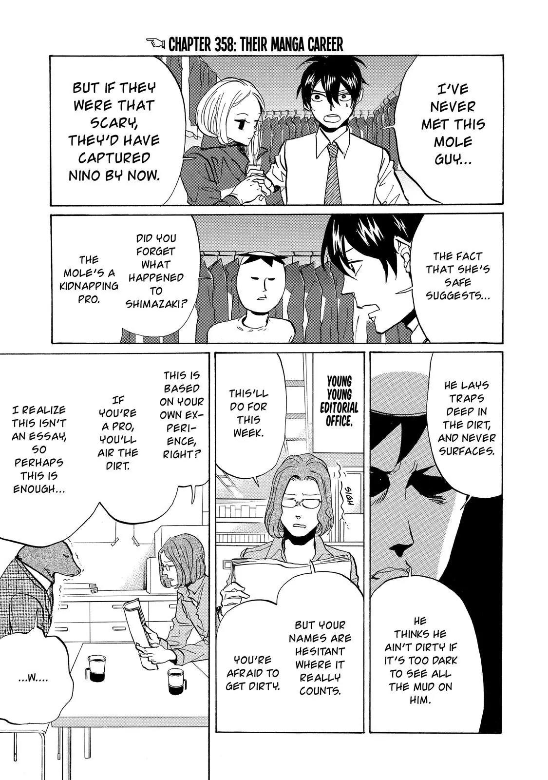 Arakawa Under the Bridge Chapter 358 page 2 - Chapter 358: Their Manga Career