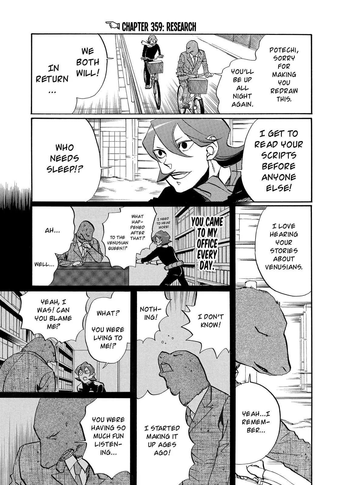 Arakawa Under the Bridge Chapter 359 page 2 - Chapter 359: Research