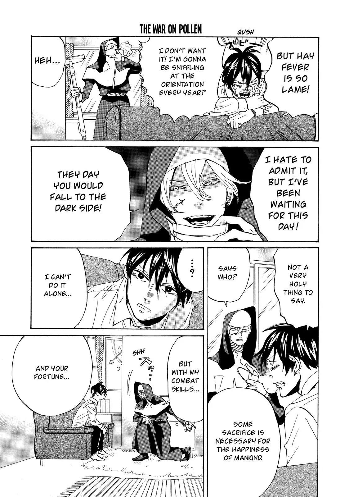 Arakawa Under the Bridge Chapter 377.5 page 4 - Chapter 377.5: The War On Pollen