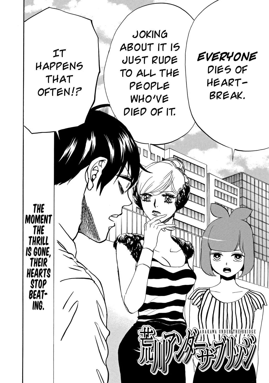 Arakawa Under the Bridge Chapter 390 page 3 - Chapter 390: Death From Heartbreak