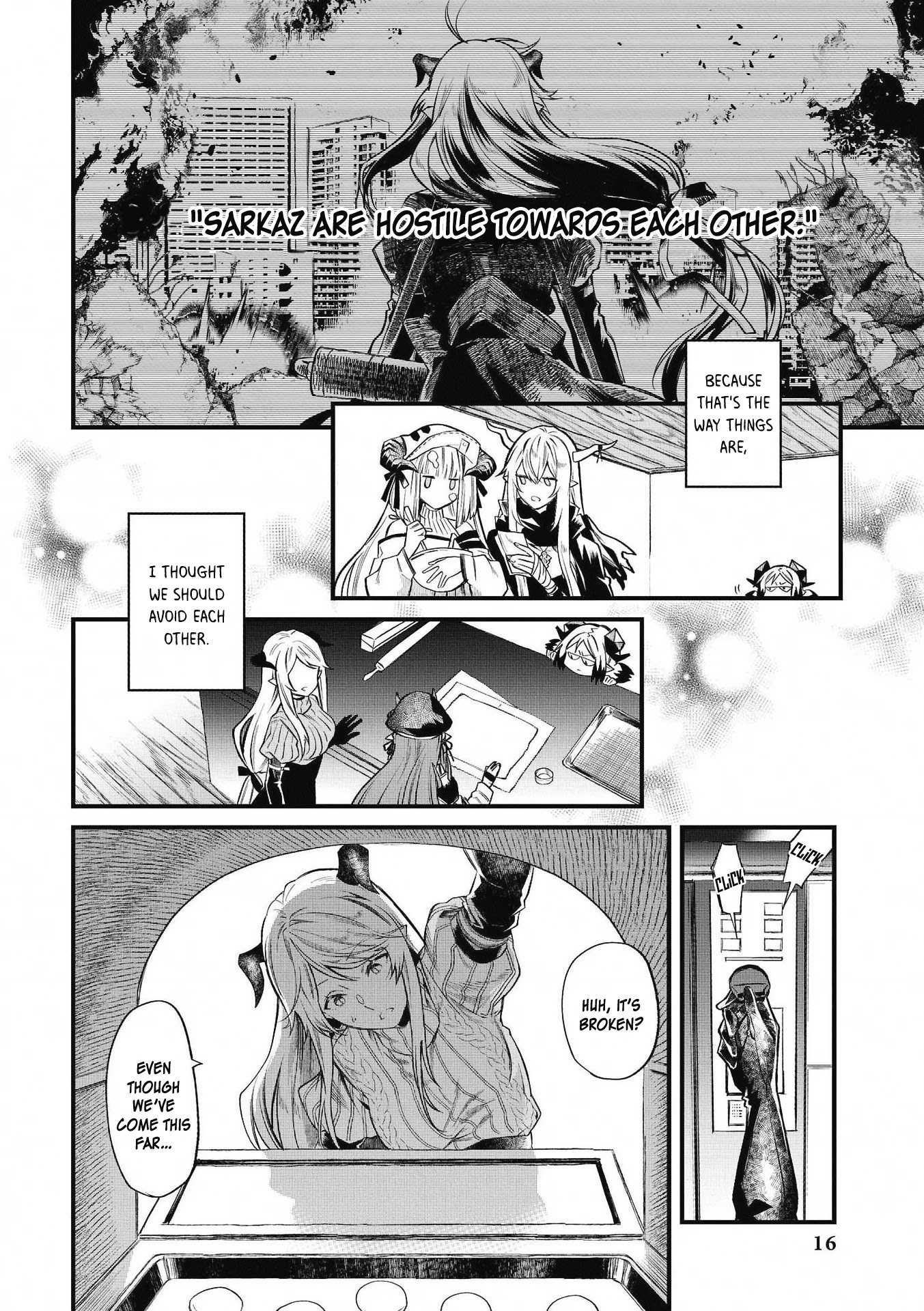 Arknights Comic Anthology Chapter 1.1 page 12 - Vol.1 Chapter 1: The Sarkaz's Fleeting Tranquility