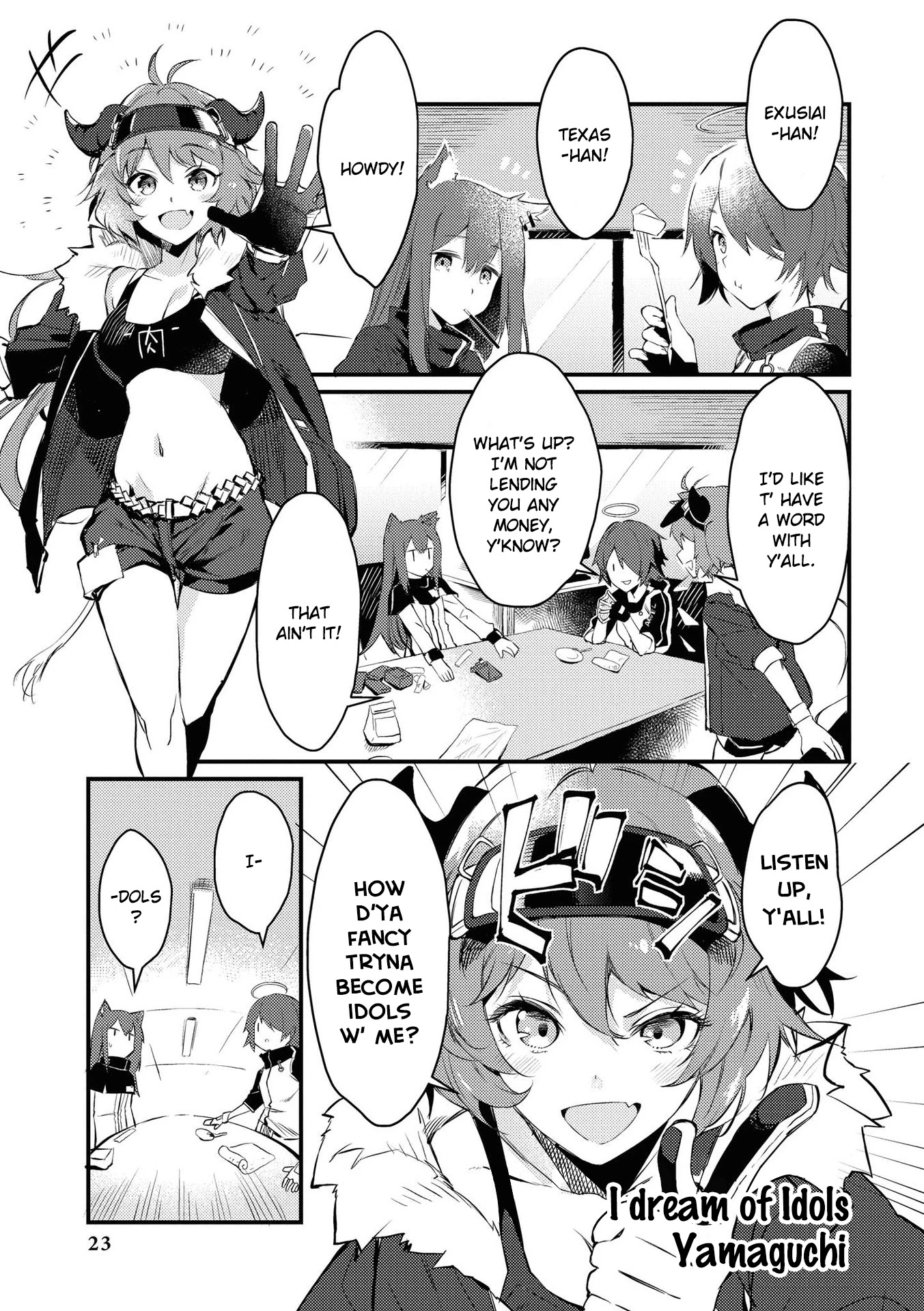 Arknights Comic Anthology Chapter 1.2 page 1 - Vol.1 Chapter 2: I Dream of Idols