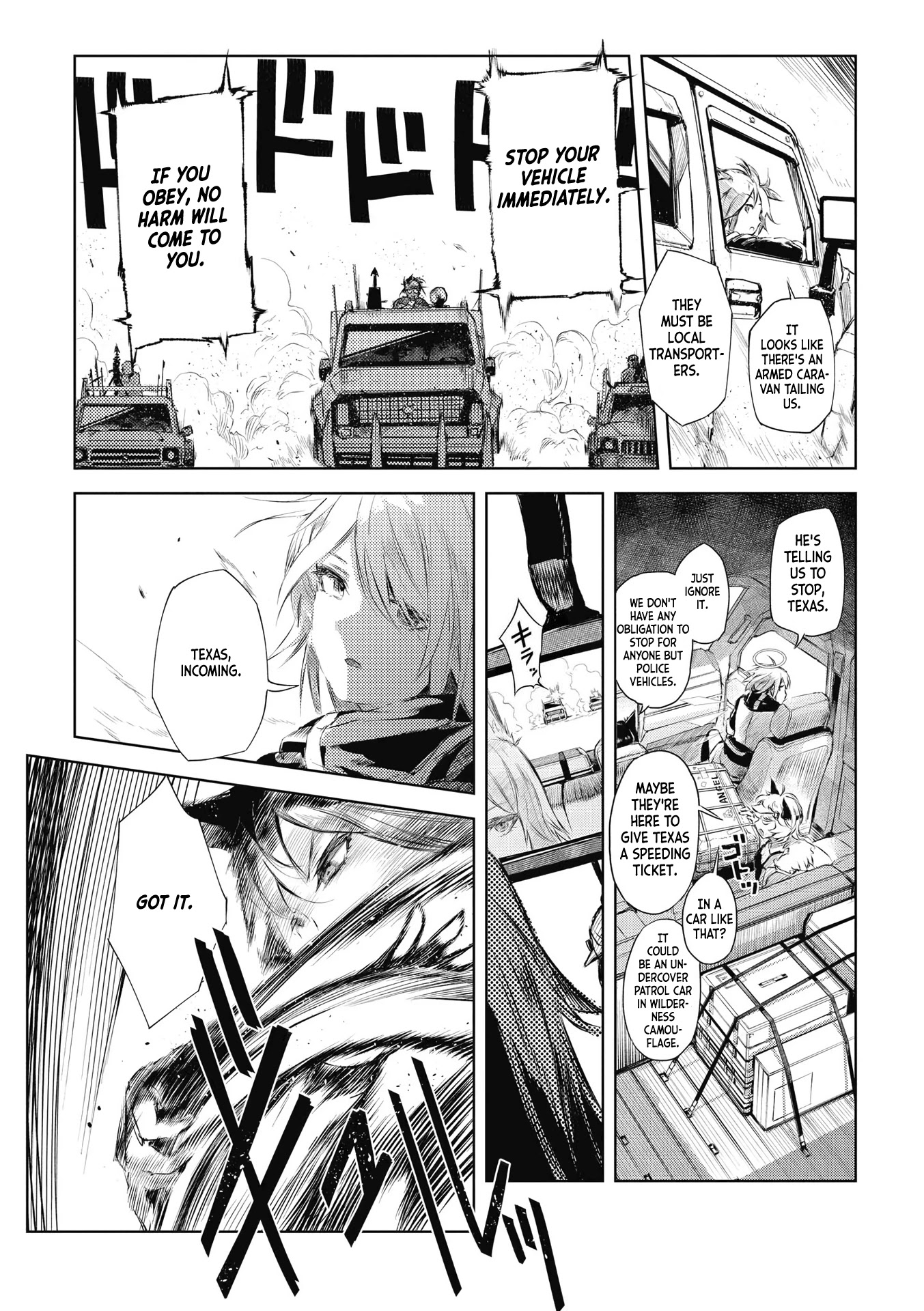 Arknights Comic Anthology Chapter 3.2 page 5 - Vol.3 Chapter 2: Easy Drive