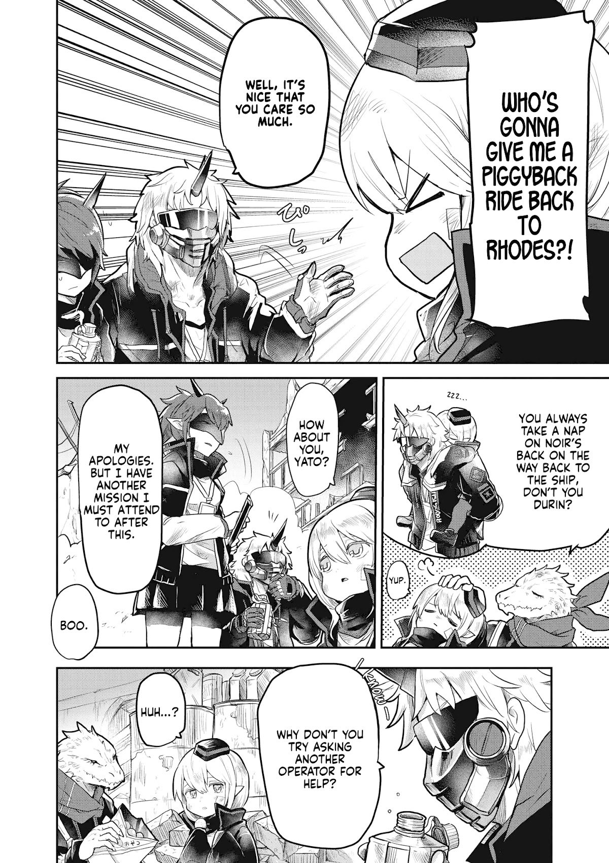 Arknights Comic Anthology Chapter 4.8 page 2 - Vol.4 Chapter 8: Piggyback, Please