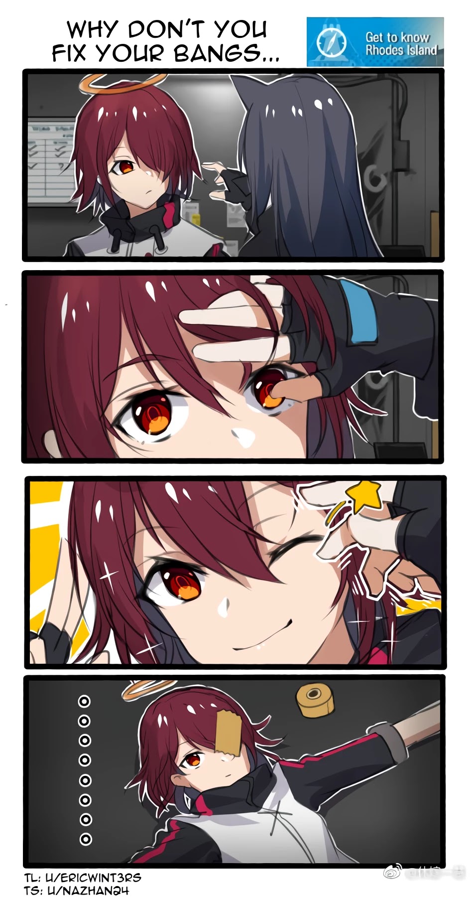 Arknights: Get to know Rhodes Island (Doujinshi) Chapter 2 page 1 - Chapter 2: Why don't you fix your bangs...