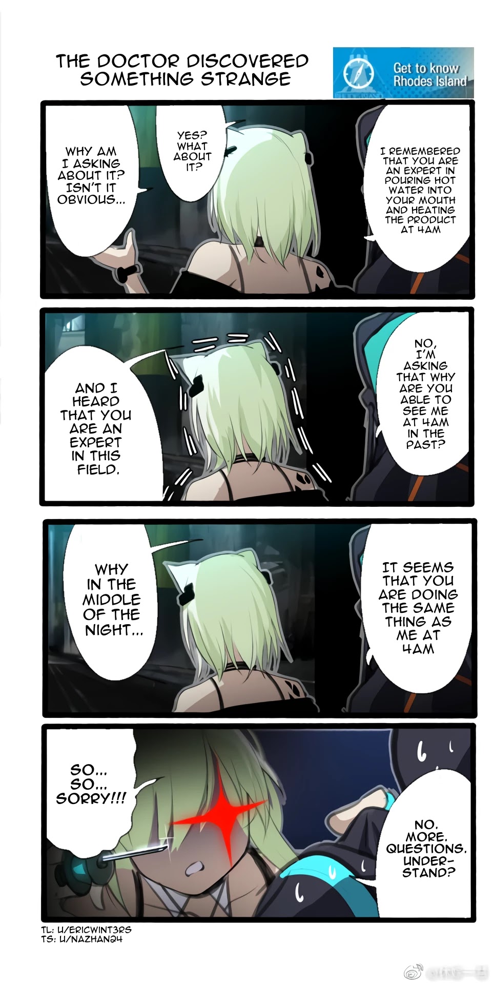 Arknights: Get to know Rhodes Island (Doujinshi) Chapter 22 page 1 - Chapter 22: The doctor discovered something strange