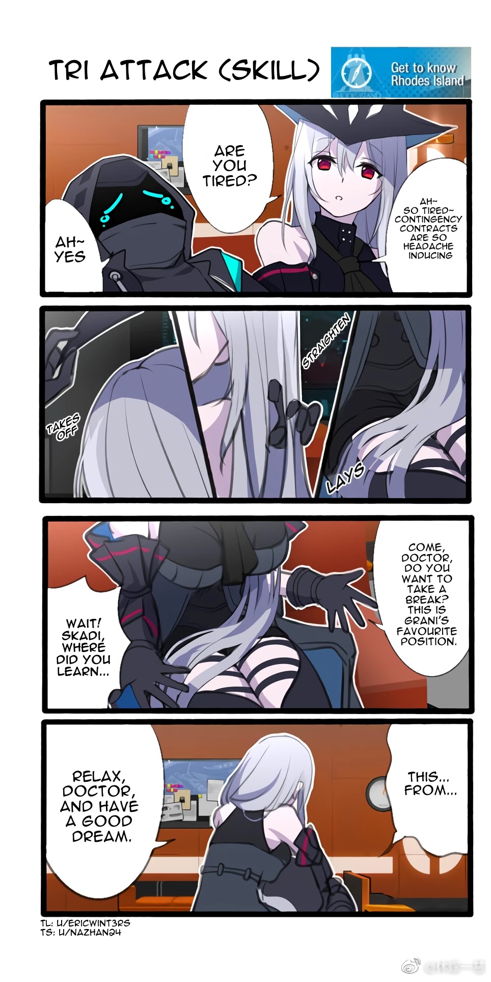 Arknights: Get to know Rhodes Island (Doujinshi) Chapter 23 page 1 - Chapter 23: Tri Attack (Skill)