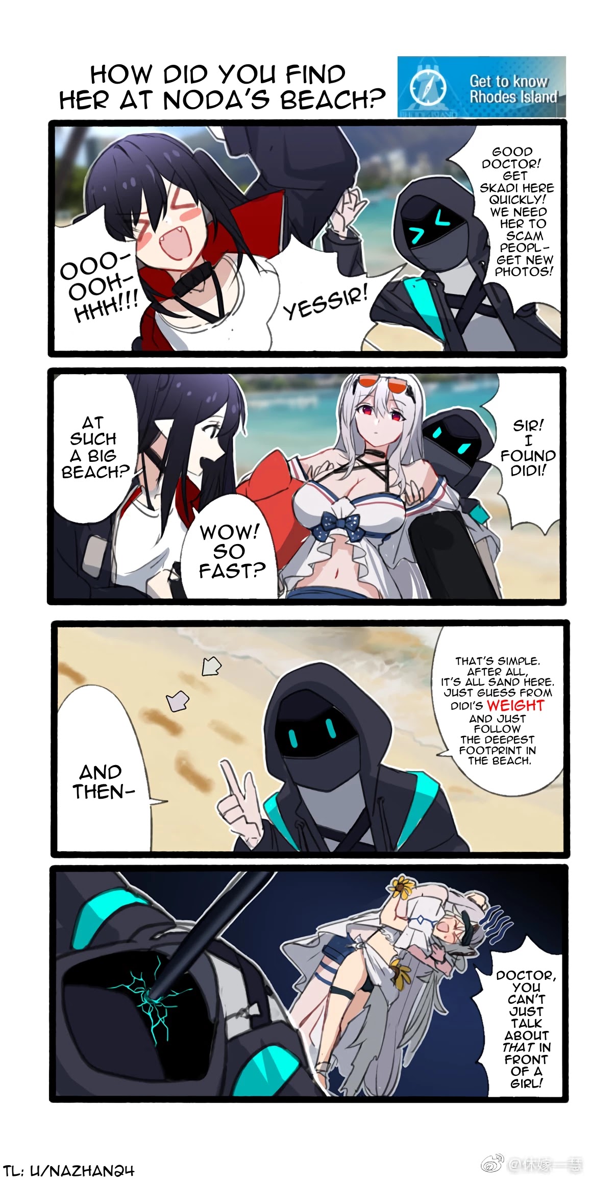 Arknights: Get to know Rhodes Island (Doujinshi) Chapter 28 page 1 - Chapter 28: How did you find her at Noda's Beach?