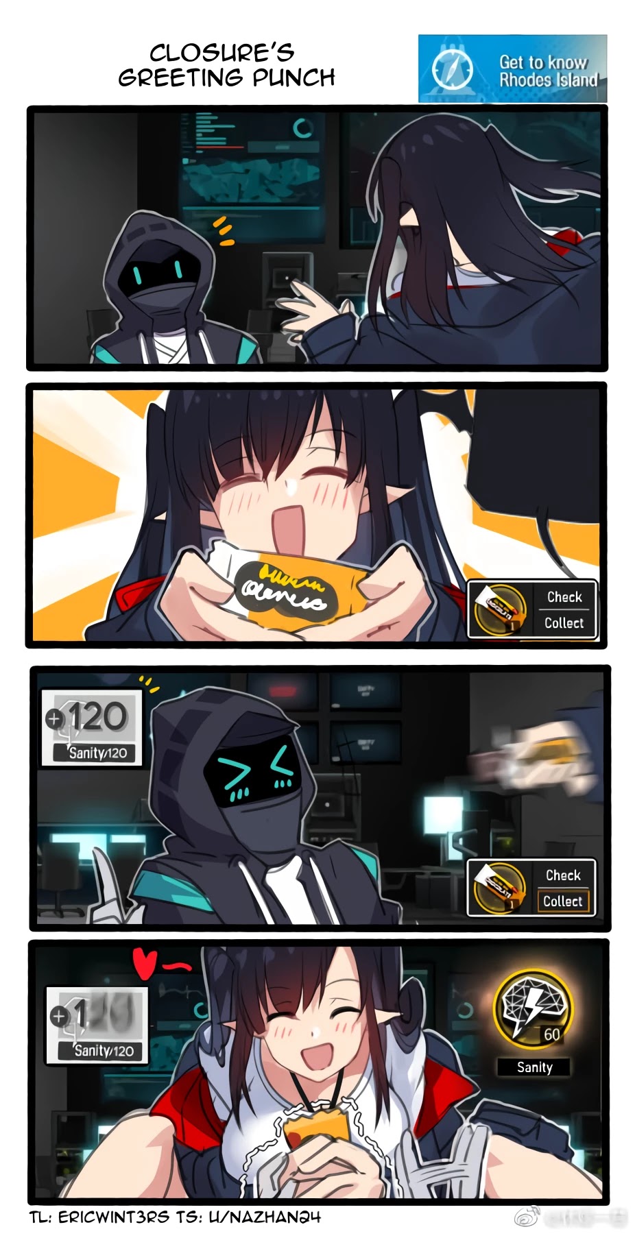 Arknights: Get to know Rhodes Island (Doujinshi) Chapter 4 page 1 - Chapter 4: Closure's Greeting Punch