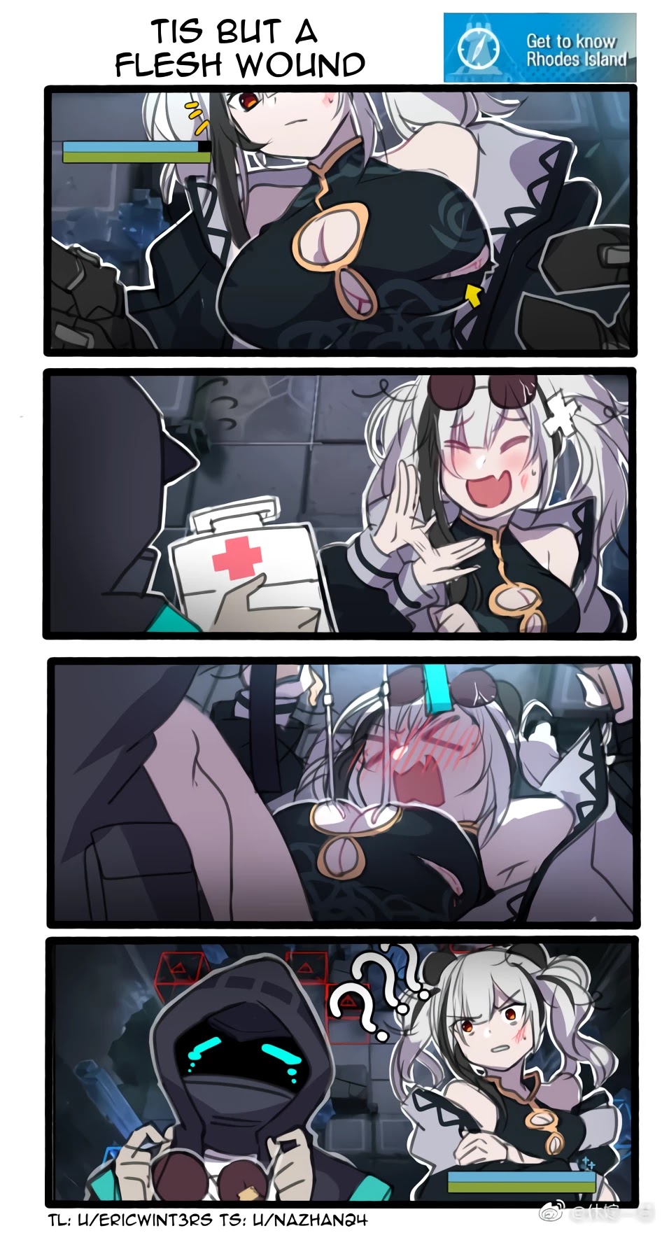 Arknights: Get to know Rhodes Island (Doujinshi) Chapter 6 page 1 - Chapter 6: Tis but a flesh wound