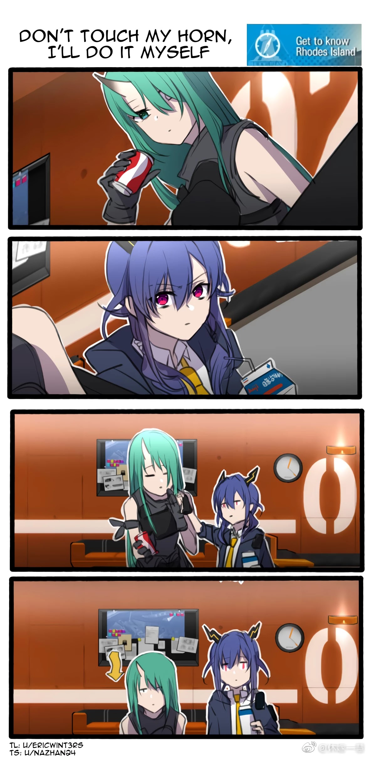 Arknights: Get to know Rhodes Island (Doujinshi) Chapter 9 page 1 - Chapter 9: Don't touch my horn, I'll do it myself