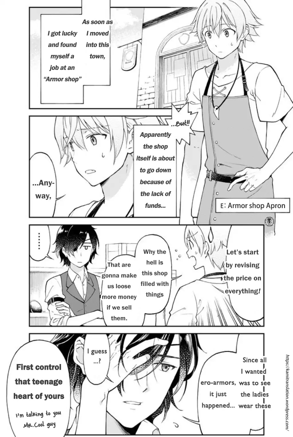 Armor Shop For Ladies & Gentlemen Chapter 2 page 2 - Chapter 2: Determination and Enthusiasm