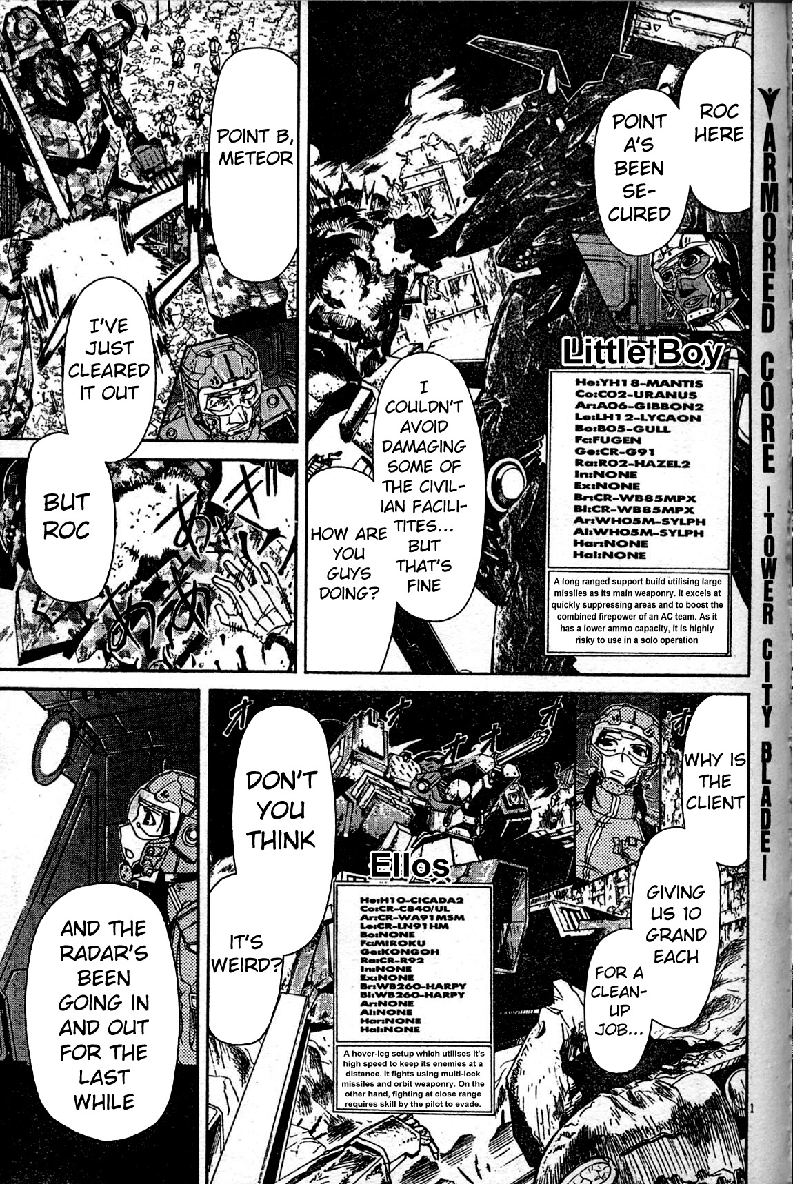 Armored Core - Tower City Blade Chapter 3.2 page 1 - Chapter 3 v2 : A Fierce Blaze
