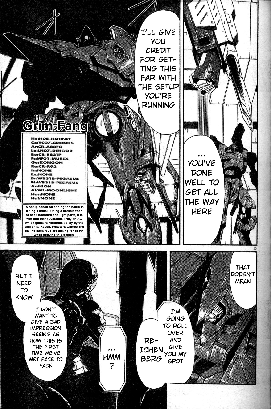 Armored Core - Tower City Blade Chapter 3.2 page 15 - Chapter 3 v2 : A Fierce Blaze
