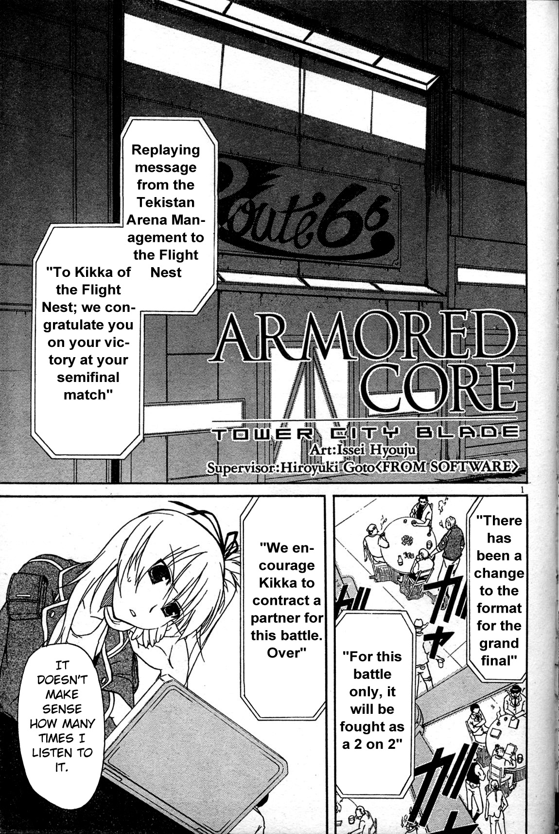 Armored Core - Tower City Blade Chapter 4.2 page 1 - Chapter 4 v2 : Raven