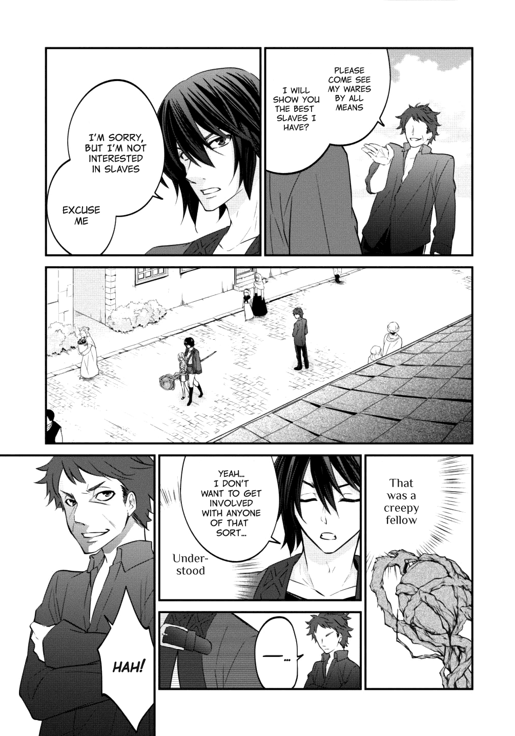 Around 40 "Shachiku" is Golem Master Chapter 8 page 5 - Chapter 8: Walled City of Macumba