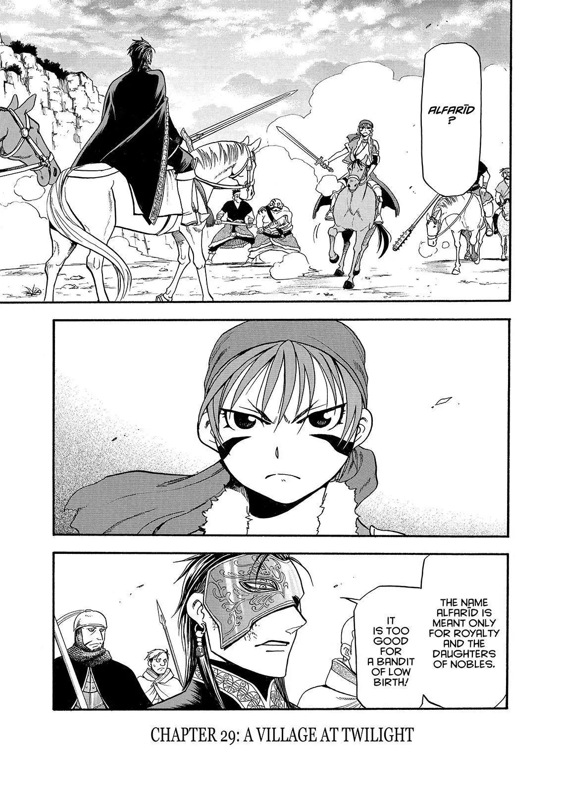 Arslan Senki (ARAKAWA Hiromu) Chapter 29 page 1 - Chapter 29: A Village at Twilight
