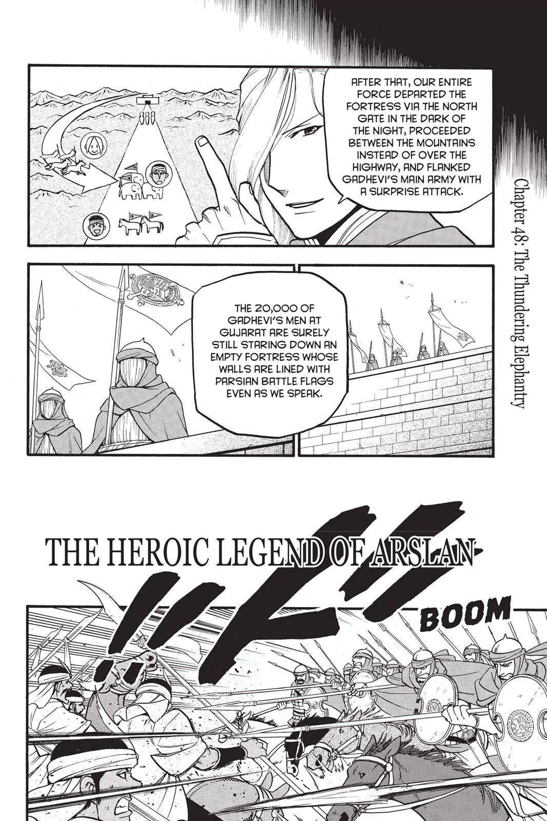 Arslan Senki (ARAKAWA Hiromu) Chapter 48 page 5 - Chapter 48: The Thundering Elephantry