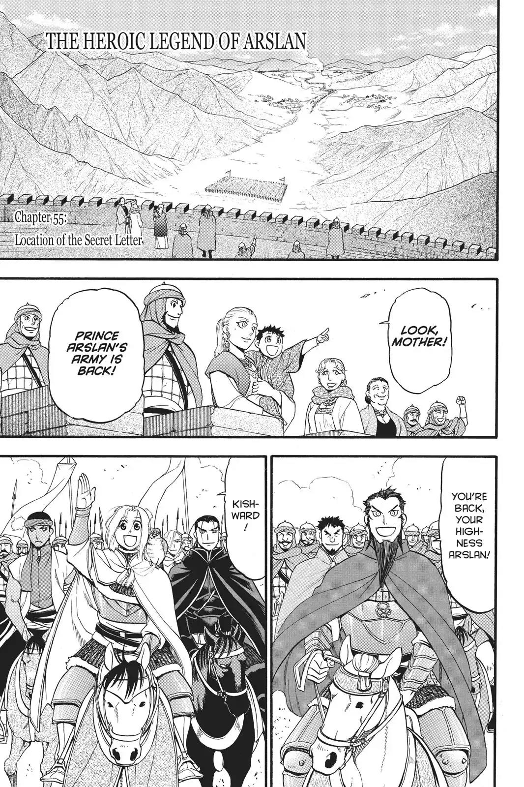 Arslan Senki (ARAKAWA Hiromu) Chapter 55 page 2 - Chapter 55: Location Of The Secret Letter